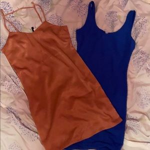 Bundle dress set silk bodycon (h&m / xhilaration)